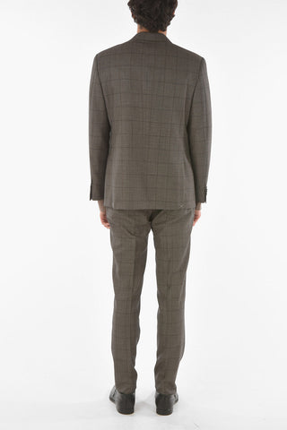 windowpane check hopsack MANTUA side vents suit drop 6R