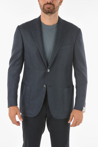 silk and cashmere LEADER SOFT notch lapel 2-button blazer
