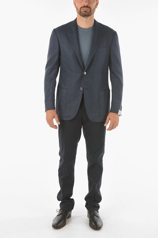 silk and cashmere LEADER SOFT notch lapel 2-button blazer