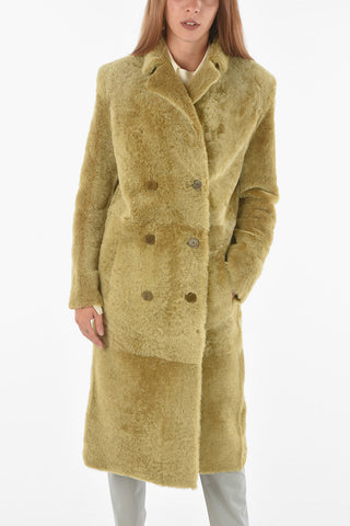Furred Double-breasted Shearling Coat