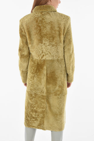Furred Double-breasted Shearling Coat