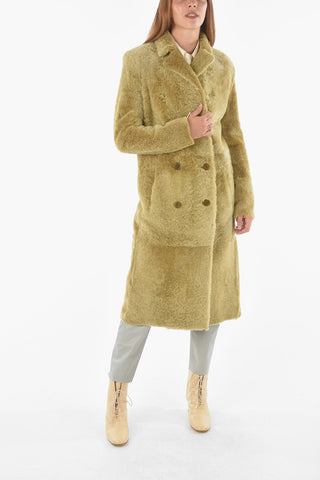 Furred Double-breasted Shearling Coat