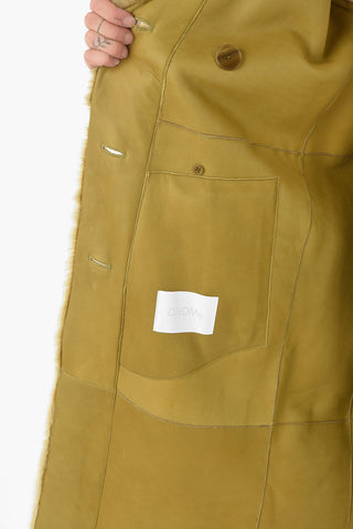 Furred Double-breasted Shearling Coat