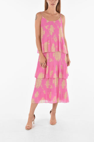 Pleated Spaghetto Strap TATIANA Maxi Dress