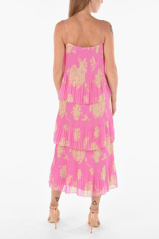 Pleated Spaghetto Strap TATIANA Maxi Dress