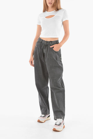 Jeans D-CONCIAS-SP5 a 1 Pince con Borchie 21cm L.32