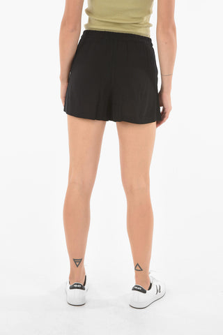 drawstring waist double-pleat GANDA shorts