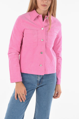 double breast pocket velvet BUI overshirt