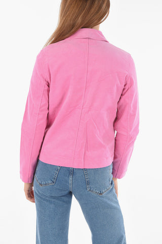 double breast pocket velvet BUI overshirt