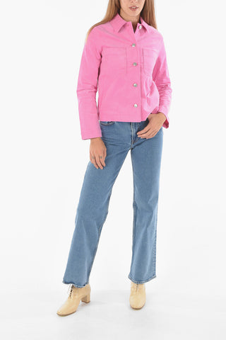 double breast pocket velvet BUI overshirt