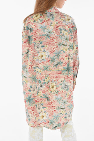 8 GENIUS Camicia Floreale Oversized con Taschino