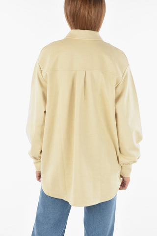 double breast pocket half zip tunic