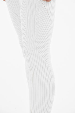 Ribbed Bodycon Leggings with logoed band at the waist