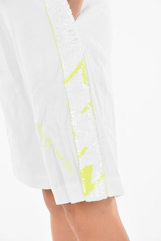 Shorts con Dettagli in Paillettes e Fluo