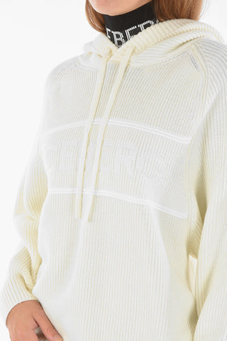 Ribbed Sweater with Hood