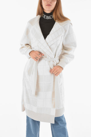 Knitted Maxi Coat with Belt