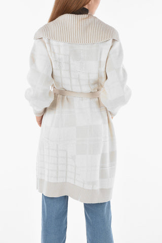 Knitted Maxi Coat with Belt