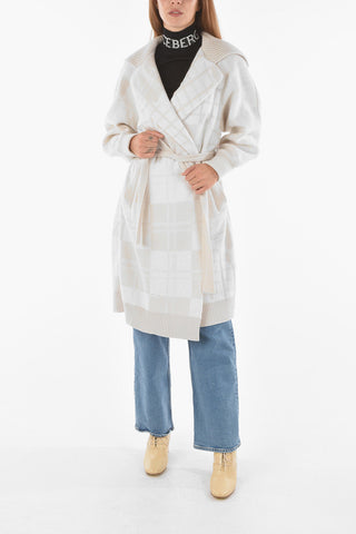 Knitted Maxi Coat with Belt