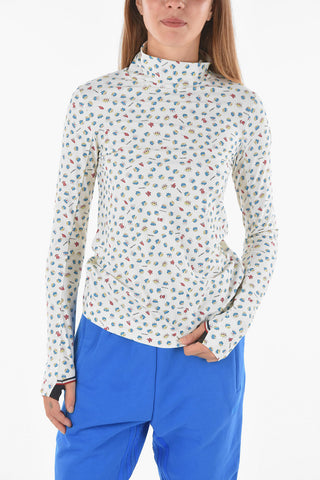 3 GRENOBLE Patterned Turtleneck Top