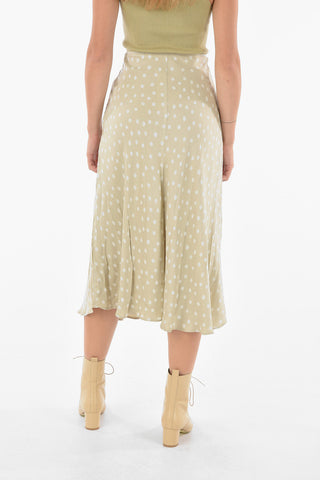 drawstring waist polka dots ALSOP flared skirt