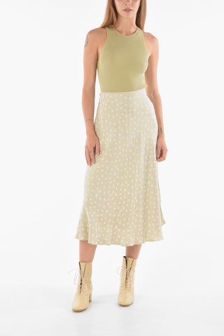 drawstring waist polka dots ALSOP flared skirt