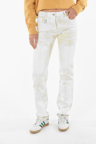Painted Effect 6 Pockets Jeans