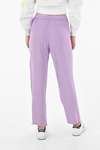 drawstring waist joggers with fluo details