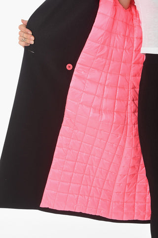 Quilted Double-breasted Wool Coat