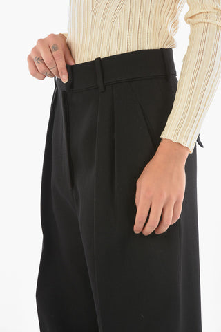 Double-pleated Wool Pants