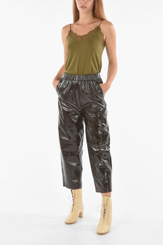 Drawstring Waist Patent Leather PALOMA Pants