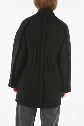 Hidden Zip W-LETHEA Coat