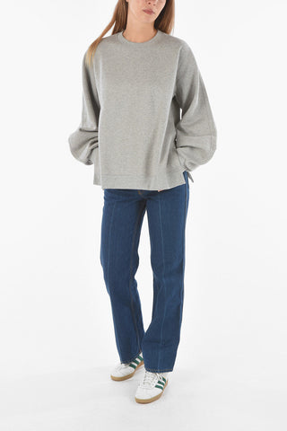 Solid Color Crew-Neck Sweatshirt