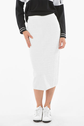 Embossed Logo Maxi Bodycon Skirt