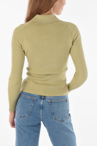 Polo Neck Ribbed Silk Blend EVERLY Sweater