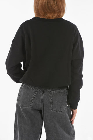 Crew Neck F-MAGDA-V50 Sweatshirt with Print and Embroidery