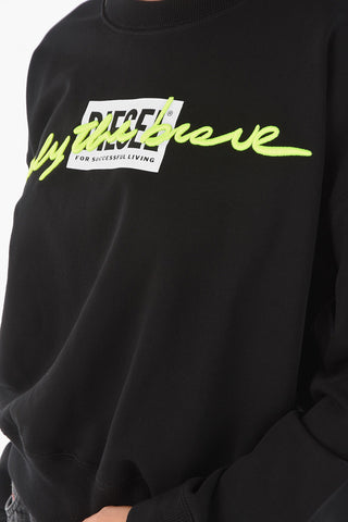 Crew Neck F-MAGDA-V50 Sweatshirt with Print and Embroidery