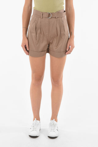 double-pleat DAKOTA shorts with belt