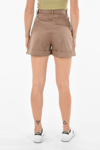 double-pleat DAKOTA shorts with belt