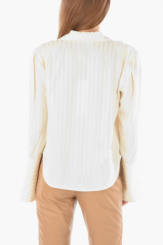 Camicia in Gessato Tone-sur-tone con Spallini Imbottiti