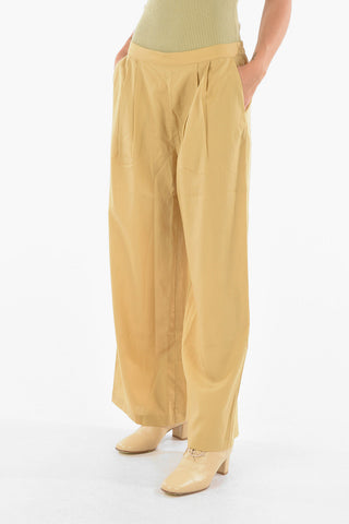 drawstring waist double-pleat GANDA pants