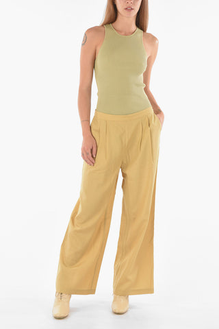drawstring waist double-pleat GANDA pants