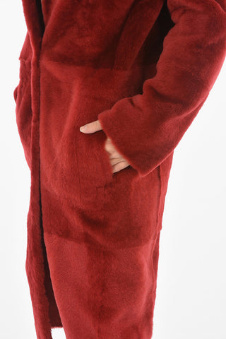 Cappotto Shearling Reversibile in Pelle a Tinta Unita