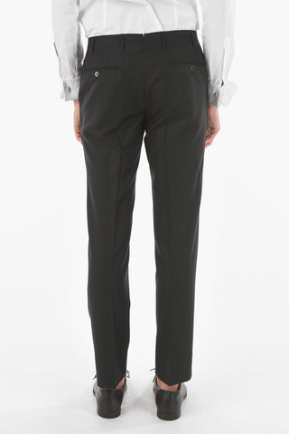 Virgin Wool Silk CERIMONY ACADEMY 3-piece Suit with Peak Lapel