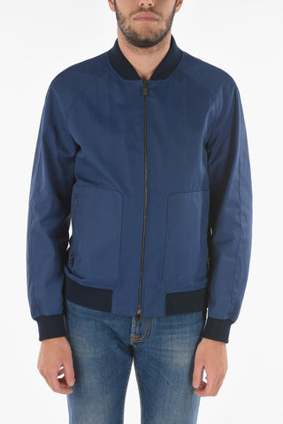 Bomber IONIO in Tessuto Tecnico con Dettagli in Pelle