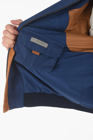 Bomber IONIO in Tessuto Tecnico con Dettagli in Pelle