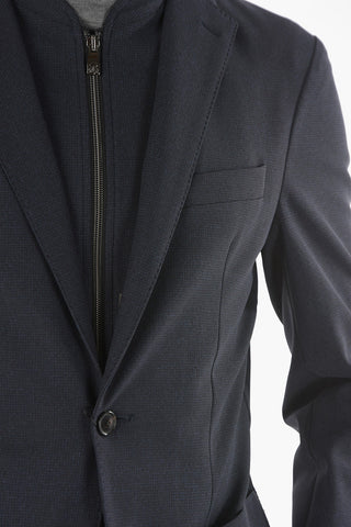 Blazer in Tessuto Elasticizzato con Chest Piece Removibile