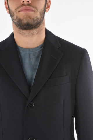 Cappotto in Lana Vergine con Tasche con Aletta