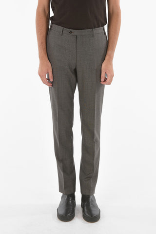 Pantaloni in Lana Vergine con Passanti