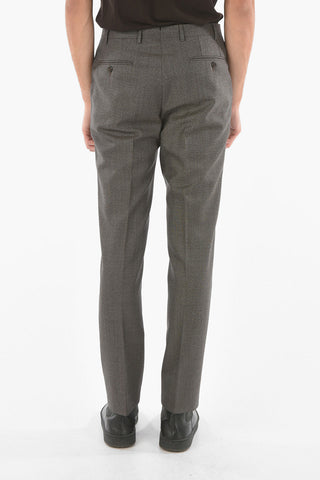 Pantaloni in Lana Vergine con Passanti