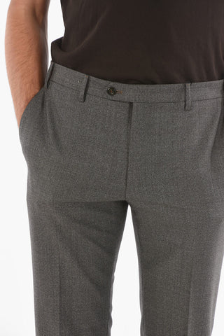 Pantaloni in Lana Vergine con Passanti